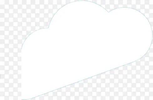 白色线条云朵云彩卡通