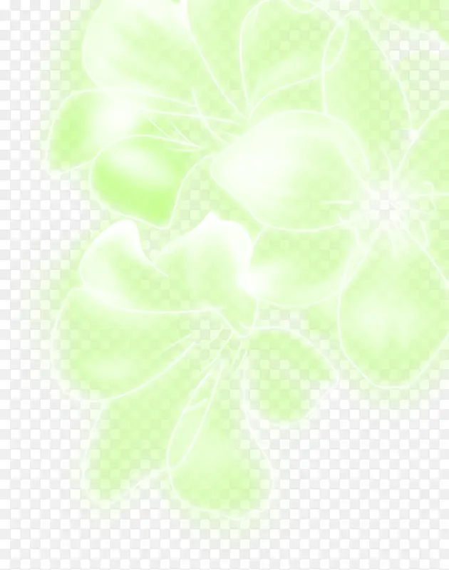 绿色梦幻花朵装饰