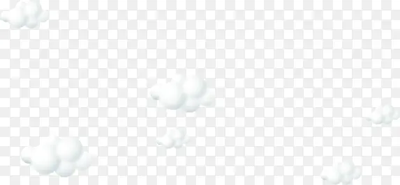 白色立体卡通云朵云彩漂浮