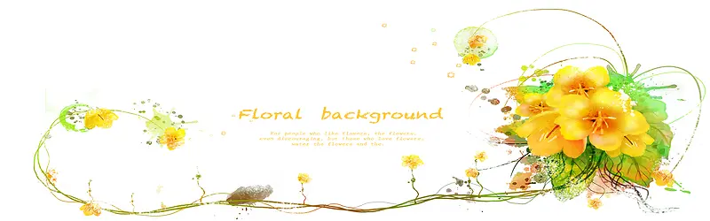 梦幻手绘花朵背景图