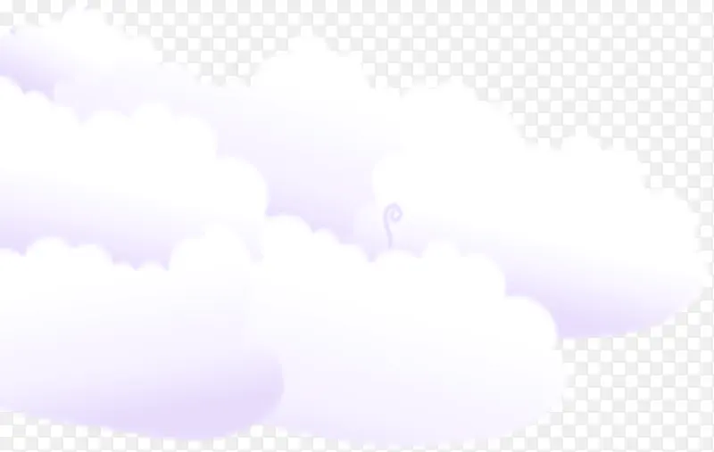 紫色云彩云朵漂浮装饰