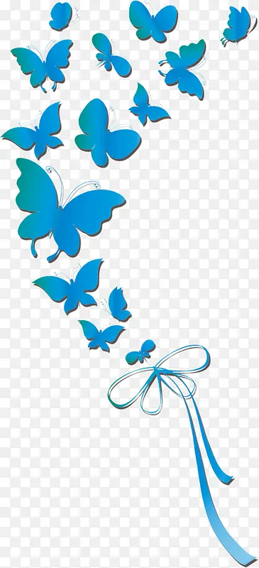蓝色蝴蝶装饰
