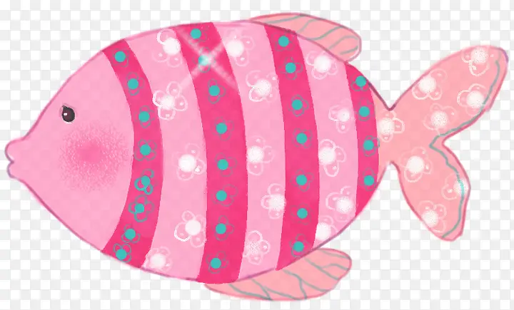 粉色卡通小鱼造型