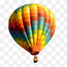 多彩热气球漂浮