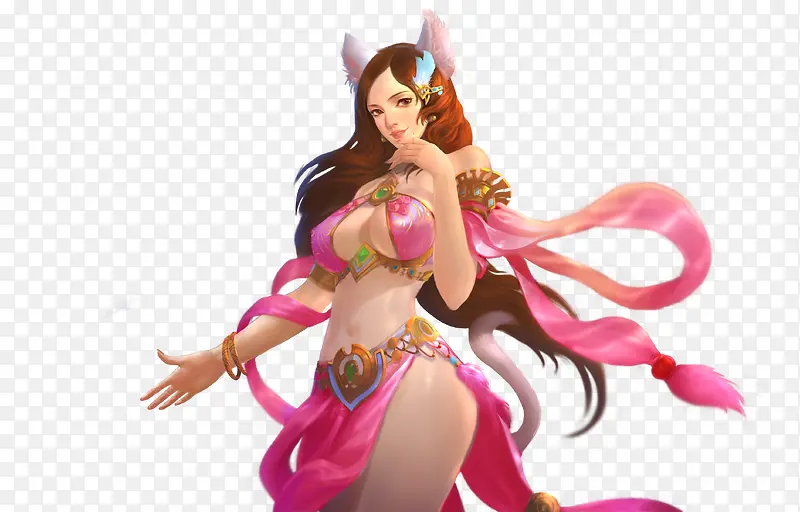 粉色服饰游戏人物