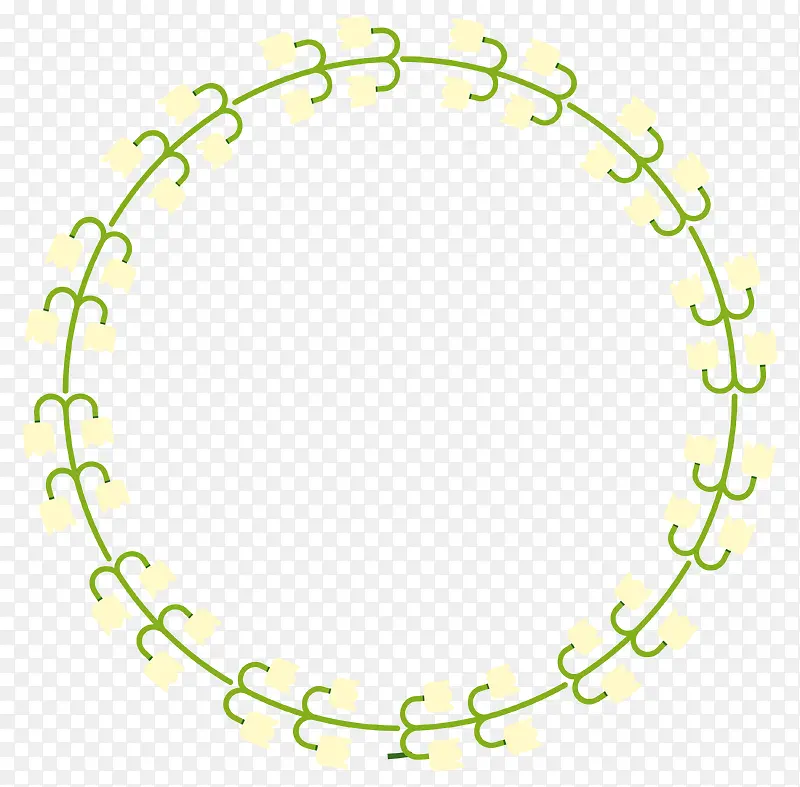 绿色手绘的圆形圆环