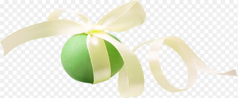 白色彩带绿色圆球