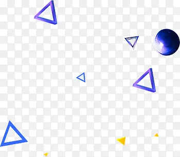 蓝色靓丽三角形圆球