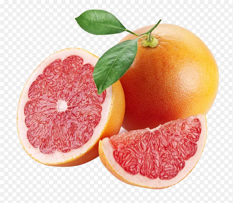 新鲜柚子水果素材