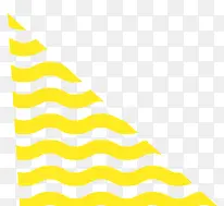 黄色波浪线条三角形