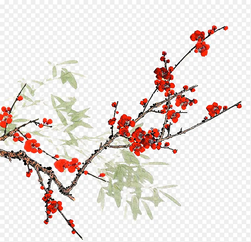 古代手绘梅花艺术