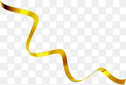 黄色的弯曲线条元素