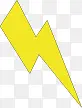 双十一黄色卡通闪电图标