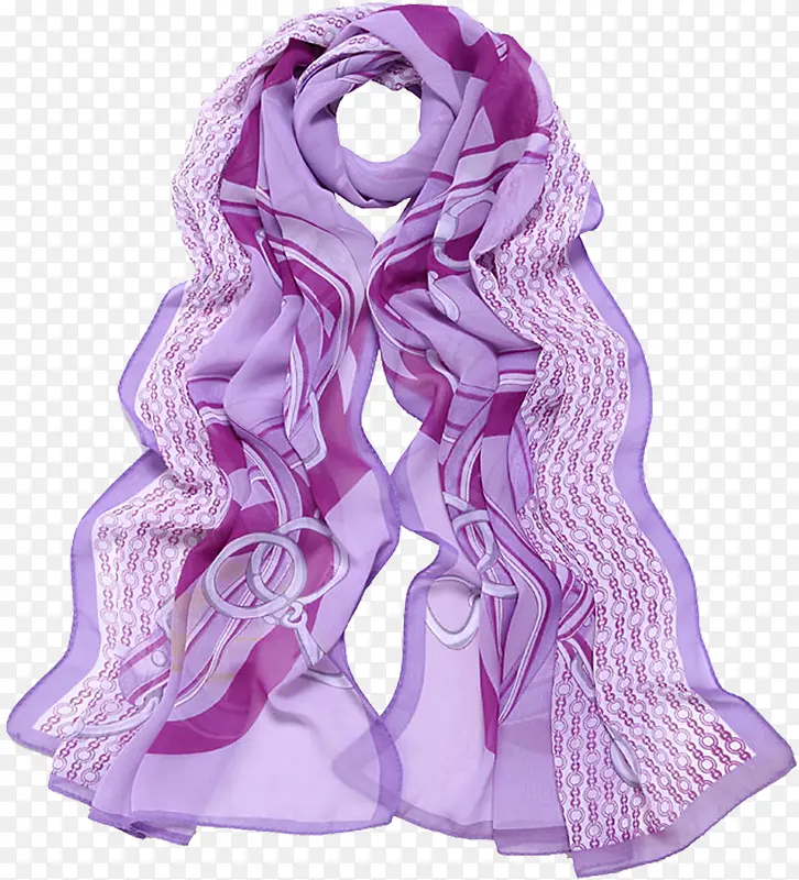 紫色纱巾素材