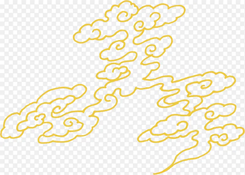 中秋节黄色线条云彩