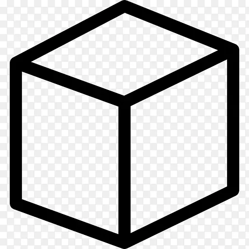空白的立方体图标