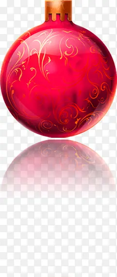 红色可爱花纹圆球