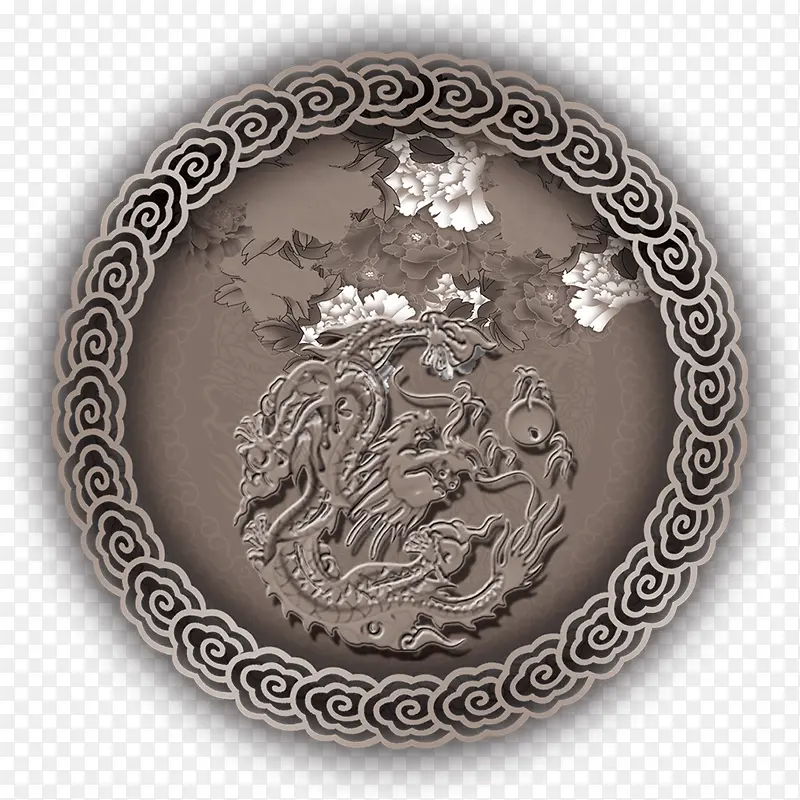 中秋节黑色古典花纹