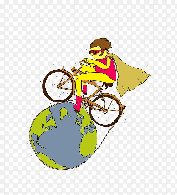 简约骑自行车绕地球