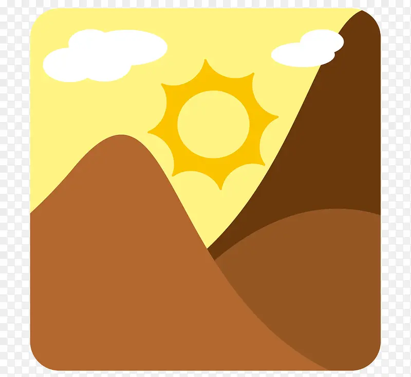 矢量黄色阳光山峰PNG图片素材下载_图片编号yjkjgved-免抠素材网
