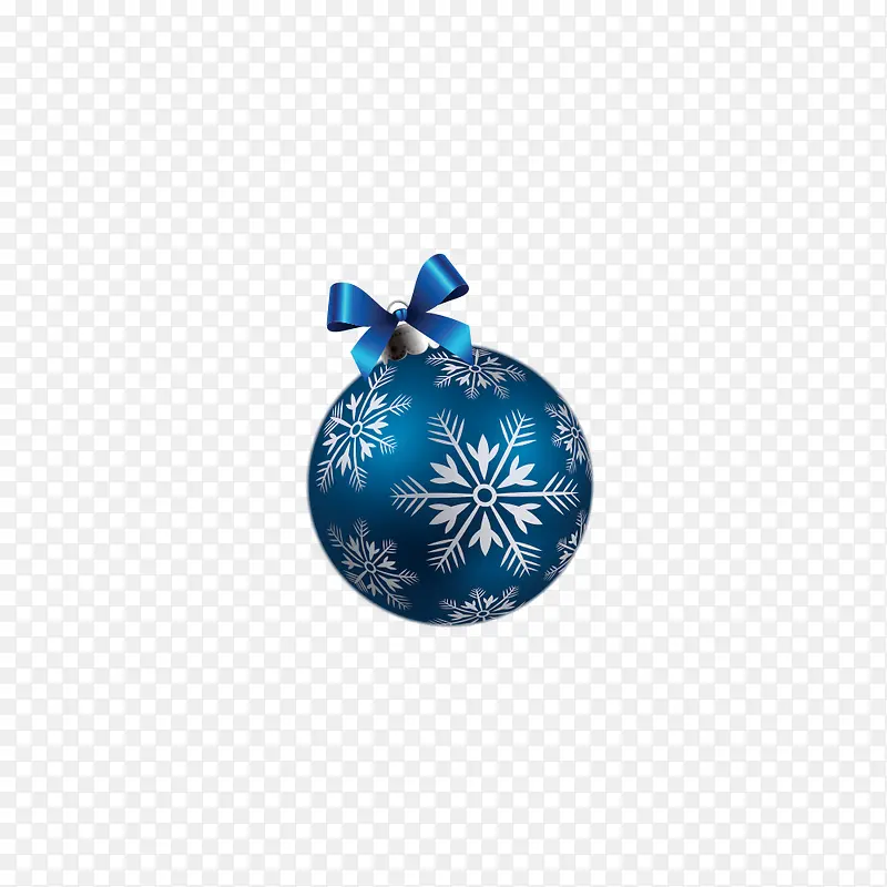 圣诞节日圆形蓝色球球免扣素材