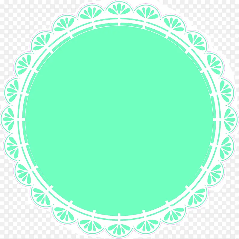 绿色清新花纹图标
