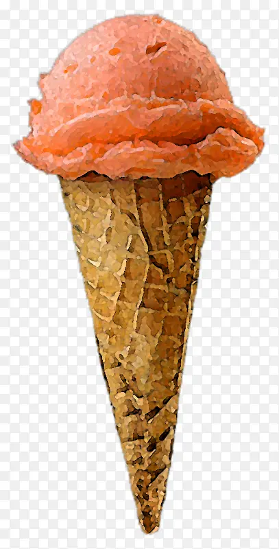 橙色冰淇淋