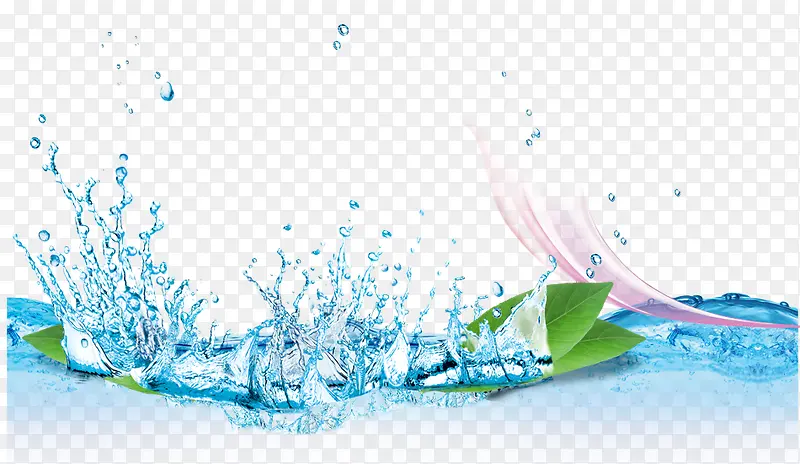蓝色水花水纹