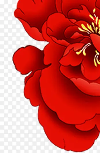 红色盛开花朵素材