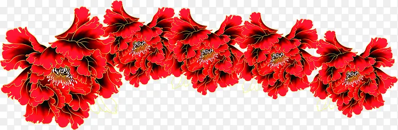红色花朵设计婚庆