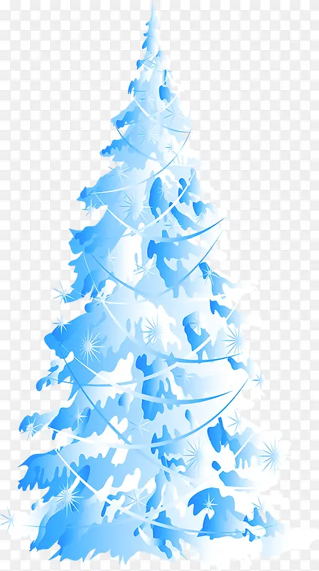 蓝色圣诞树圣诞节展架