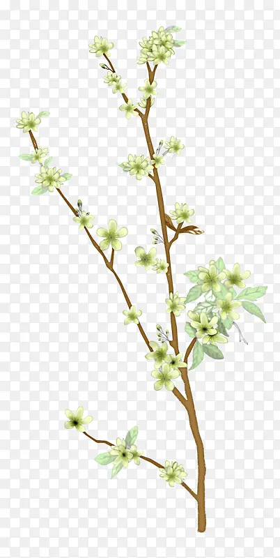 绿色树枝红色花朵花枝树枝PNG图片素材下载_图片编号yanxbavk-免抠素材网