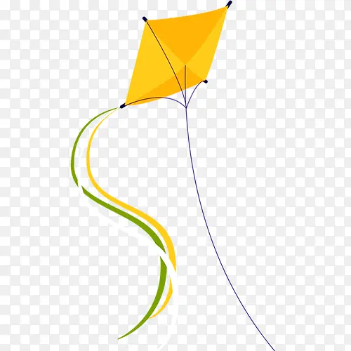 黄色卡通装饰风筝设计图