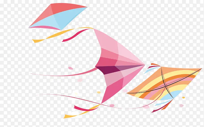 彩色手绘风筝装饰图案