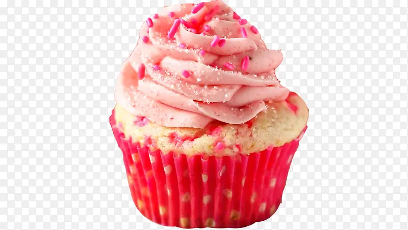 嫩粉彩色砂糖小蛋糕