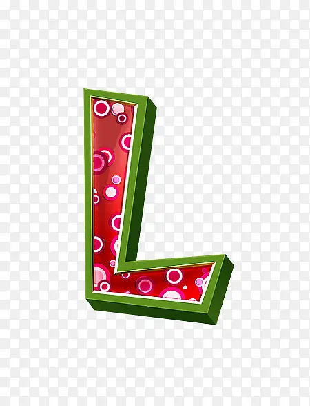 紫红立体字母l