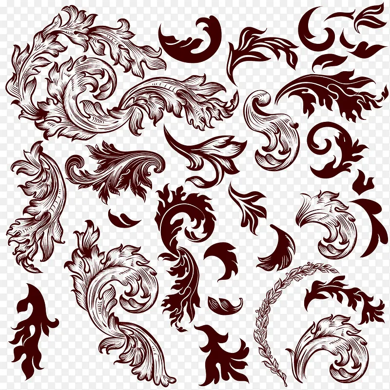 矢量手绘树叶PNG图片素材下载_图片编号yanxlkaz-免抠素材网
