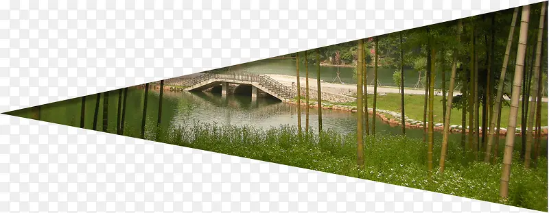三角风景立体艺术插画