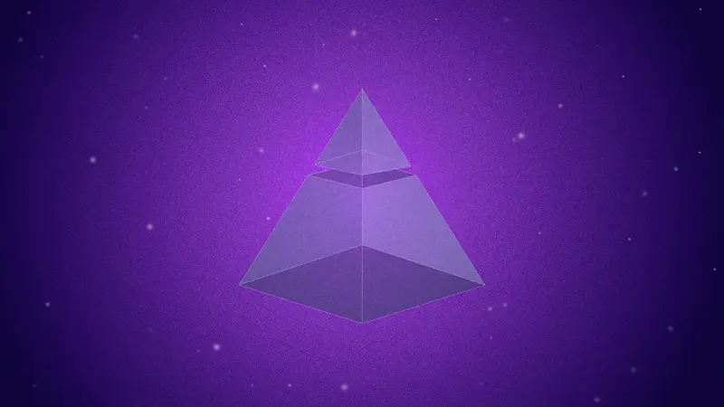 立体三角形紫色背景