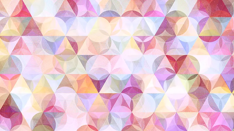 圆形和三角形奇妙的彩色碰撞