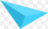 蓝色立体三角形海报
