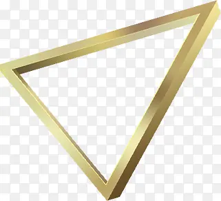 金属黄色立体三角形