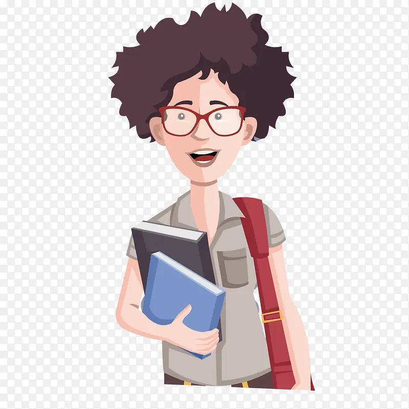 戴眼镜男孩