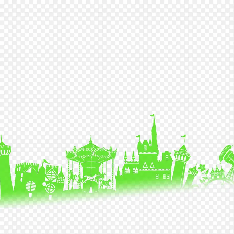 绿色城市边框