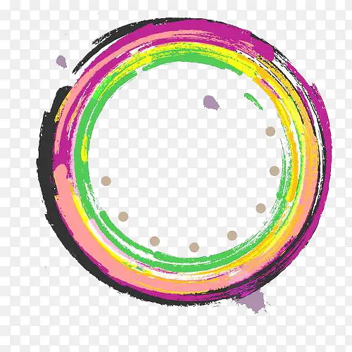 彩色圆环装饰图