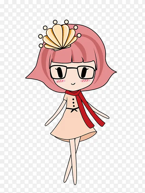 戴眼镜的女孩素材堆