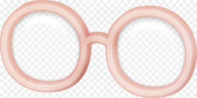 粉色圆框眼镜