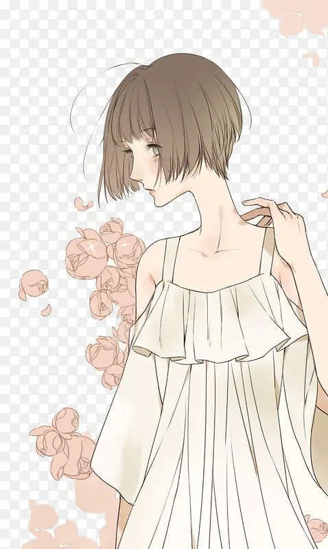 唯美手绘人物插画