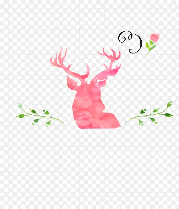 圣诞麋鹿装饰图案素材