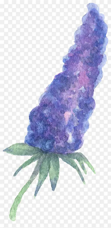 超唯美清新森系水彩紫色薰衣草